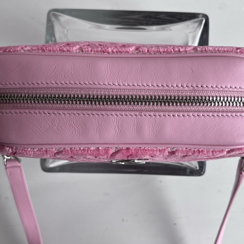 BURBERRY Lola TB Monogram Toweling Camera Crossbody-Primrose Pink - Picture 9 of 13